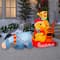 8ft. Airblown Inflatable Christmas Winnie the Pooh in Sledding Scene with Pooh, Eeyore & Tigger